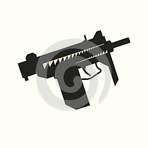 Sub-machine gun silhouette