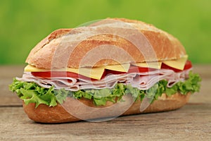 Sub Sandwich with ham