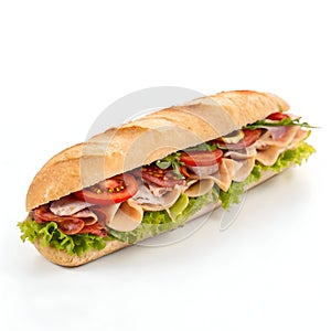 Sub sandwich isolated on white background