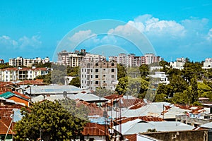 Sub urban  settlements view Mkomani, Mombasa Kenya
