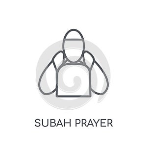 Subah Prayer linear icon. Modern outline Subah Prayer logo conce