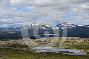 Subarctic mountain landscape photo