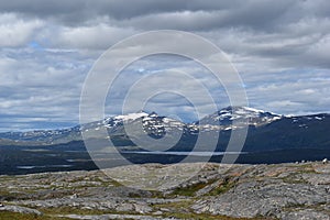 Subarctic mountain landscape photo