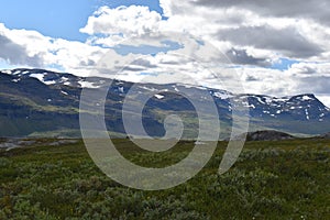 Subarctic mountain landscape Lapland photo