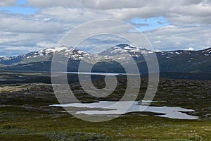 Subarctic mountain landscape Lapland photo