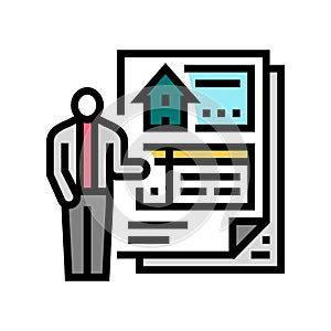 subcontractor bids interior design color icon vector illustration