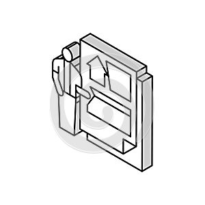 subcontractor bids interior design isometric icon vector illustration