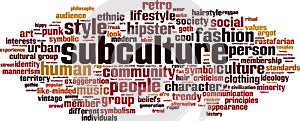 Subculture word cloud
