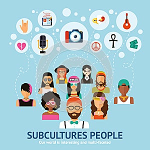 Subcultures People Concept