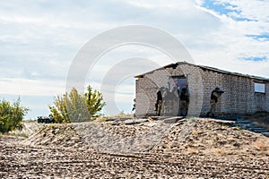 Subdivision anti-terrorist police during a tactical exercises