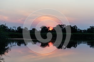 Subdown at the okawango delta in Botswana