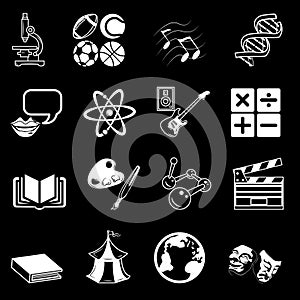 Subject category icon set