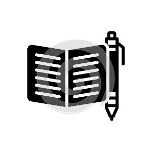 Black solid icon for Subject, context and text