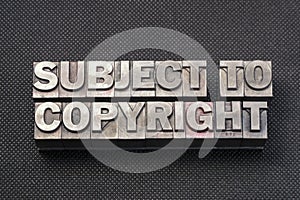 Subject to copyright bm