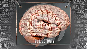 Subjectivity in human brain