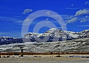 Sublette Peak in the Absaroka Mountain Range on Togwotee Pass as seen from Dubois Wyoming photo
