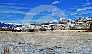 Sublette Peak in the Absaroka Mountain Range on Togwotee Pass as seen from Dubois Wyoming photo