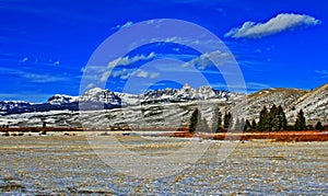 Sublette Peak in the Absaroka Mountain Range on Togwotee Pass as seen from Dubois Wyoming photo