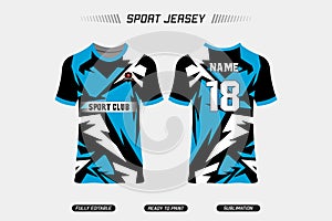 Sublimation Fully printed jersey design. Sport jersey design. Sport vector jersey design. EPS10