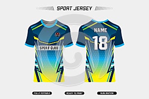 Sublimation Fully printed jersey design. Sport jersey design. Sport vector jersey design. EPS10