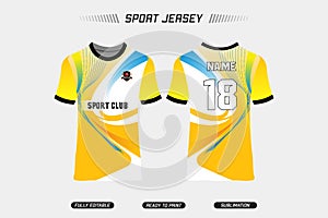 Sublimation Fully printed jersey design. Sport jersey design. Sport vector jersey design. EPS10