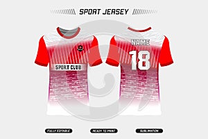 Sublimation Fully printed jersey design. Sport jersey design. Sport vector jersey design. EPS10