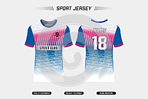 Sublimation Fully printed jersey design. Sport jersey design. Sport vector jersey design. EPS10