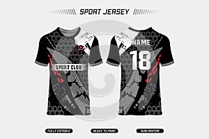 Sublimation Fully printed jersey design. Sport jersey design. Sport vector jersey design. EPS10