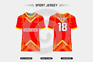 Sublimation Fully printed jersey design. Sport jersey design. Sport vector jersey design. EPS10