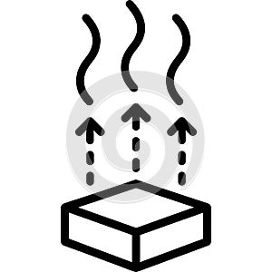 Sublimation solid to gas direct outline vector AI generated