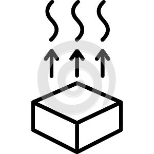 Sublimation solid to gas direct outline vector AI generated