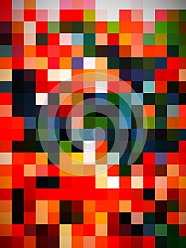 A sublime illustration of colourful pattern of squares photo