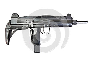 Submachine gun isolated on white
