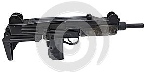 Submachine gun isolated on a white background