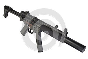 Submachine gun MP5 with silencer photo