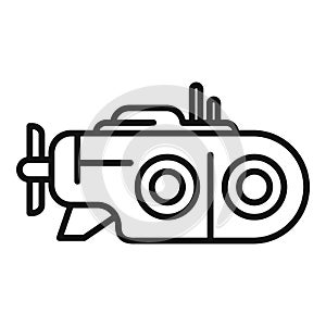 Submarine boat icon outline vector. Sea ship