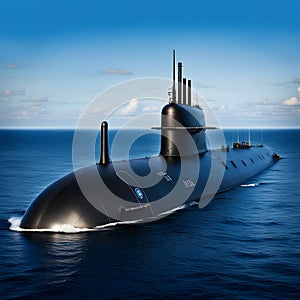 a submarine dives, ai-generatet