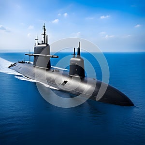 a submarine dives, ai-generatet