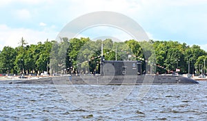 Submarine `Dmitrov` in the Neva