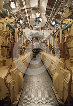 Submarine engine room