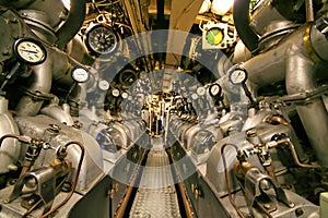 Submarine engine room