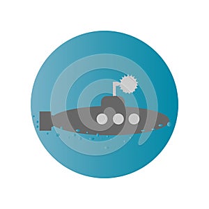 Submarine flat icon web design
