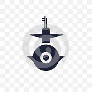 Submarine Front View transparent icon. Submarine Front View symbol design from Army collection. Simple element vector
