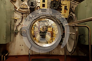 The submarine hatchway opened