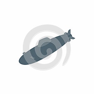 Submarine icon, isometric 3d style