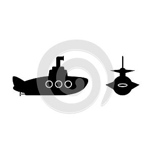 Submarine icon symbol design from view Army collection