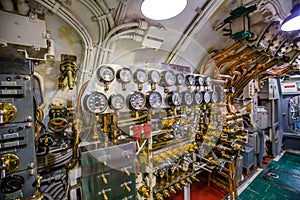 Submarine machine room