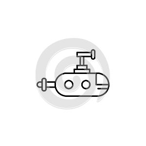 Submarine, robot outline icon. Signs and symbols can be used for web, logo, mobile app, UI, UX