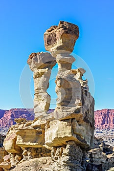 The Submarine rock formation in the Ischigualasto National Park, Argentina