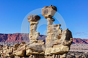 The Submarine rock formation in the Ischigualasto National Park, Argentina